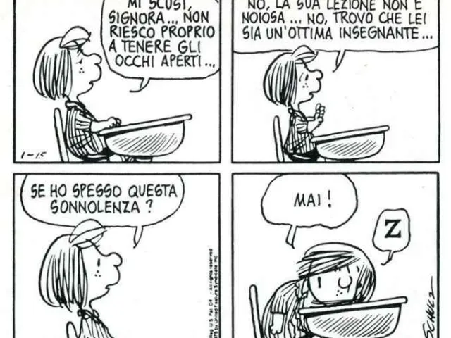 Piperita Patty personaggio dei Peanuts , simbolo dei bambini in difficoltà
