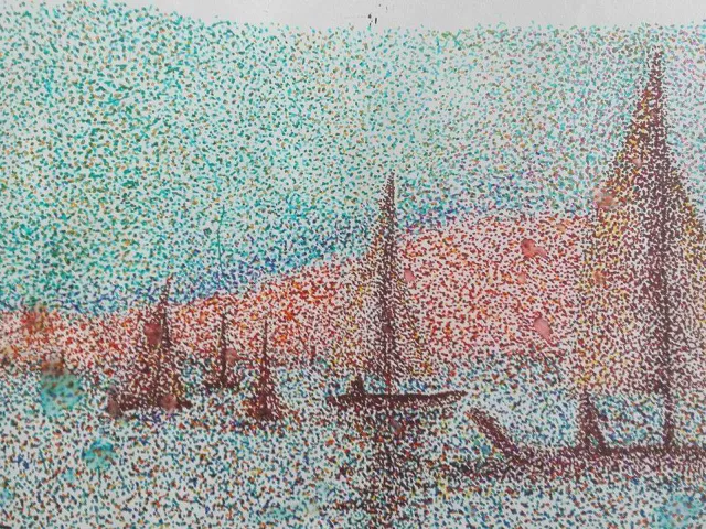 "Le vele"... la tecnica del puntinismo