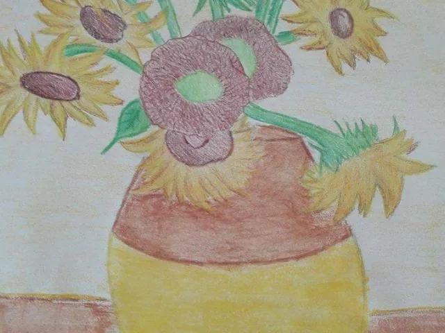"Vaso di fiori" tratto da "I girasoli" di Van Gogh