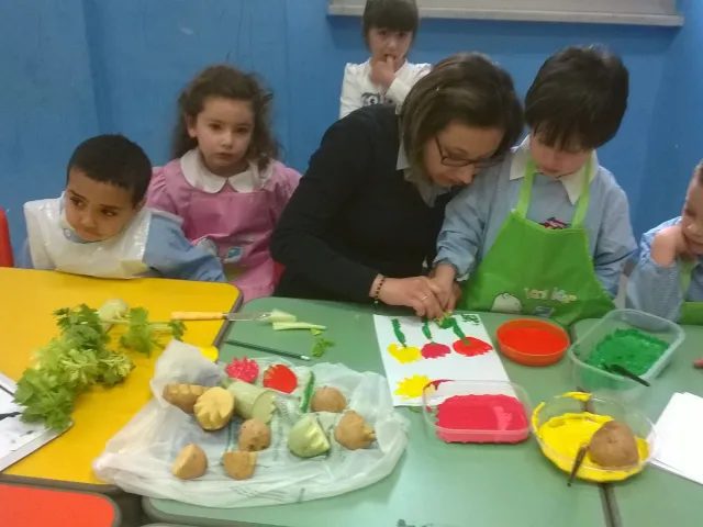 Preparazione del quadretto per il Mother's day