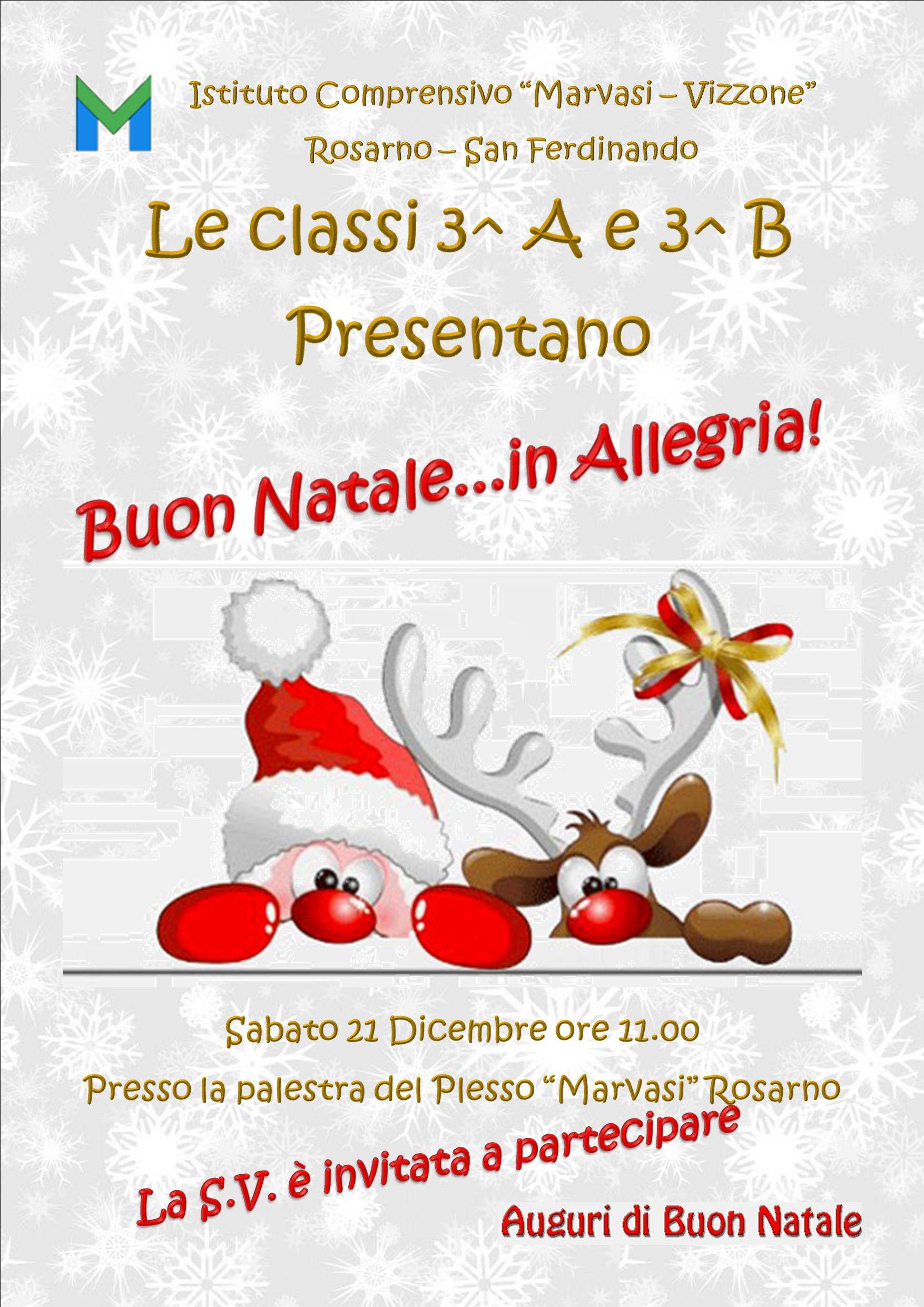 Buon Natale In Allegria Testo.Buon Natale In Allegria Istituto Comprensivo Marvasi Vizzone Scuola Pubblica Rosarno San Ferdinando